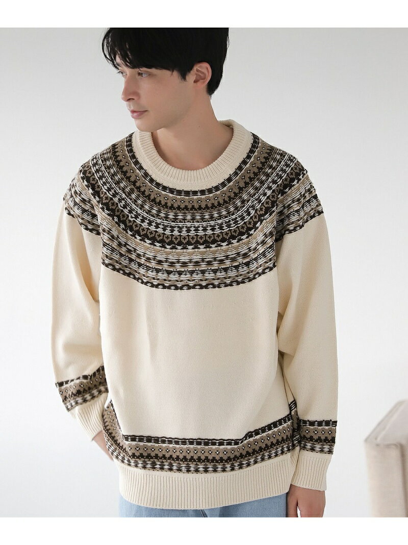 (M)キュウシンニットPO LAKOLE ラコレ トップス ニット ベージュ グリーン グレー【送料無料】[Rakuten Fashion]のサムネイル