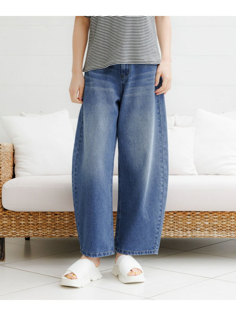 カーヴィーデニムパンツ LAKOLE ラコレ パンツ ジーンズ・デニムパンツ ブラック ブルー【送料無料】[Rakuten Fashion]のサムネイル