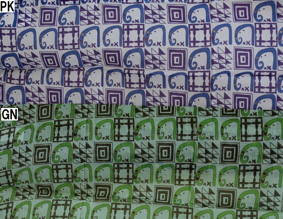 50%OFF!【カフェカーテン】ボイルエレファントブロック　＜インド/ドレープ/インテリア/アクセント/アジアンファッション/エスニック/アジアン雑貨＞