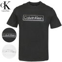 カルバンクライン CALVIN KLEIN Tシャツ 半袖 メンズ カットソー クルーネック コットン CK ロゴ プリント 人気 ブランド 丸首 トップス ストリート ギフト