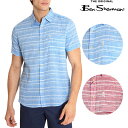 楽天LA KONECTベンシャーマン Ben Sherman シャツ クラシックフィット モッドフィット 半袖 メンズ トップス リネン 涼しい サラサラ 夏 ドライ ギフト プレゼント