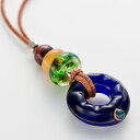 DragonPipe (ドラゴンパイプ) GRASS RING BEADS ペンダントガラスリングと色違いの小さなガラスビーズが付いた神秘的なペンダント。 ネックレス ガラス ビーズ ウッドビーズ アクセサリー 日本製 メンズ レディース 小物