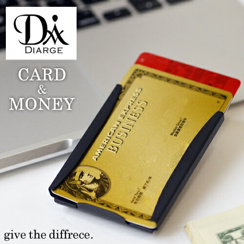 おしゃれなマネークリップ DIARGE ( ディアージ ) CARD & MONEY CLIP カード＆マネークリップ 日本製 ポケットにしのばせる、大人の嗜み。 収納 ゴールド プレゼント 贈り物 ギフト 名刺入れ カードフォルダー ステンレス made in japan