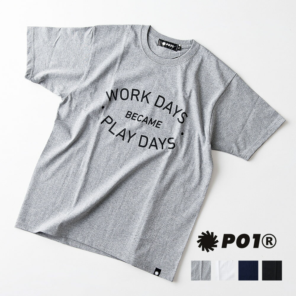 PLAY DESIGN (ץ쥤ǥ) P01 S/S PRINT TEE ץT Ⱦµ - WORK DAYS BECOME PLAY DAYS - ߸˽ʬ С