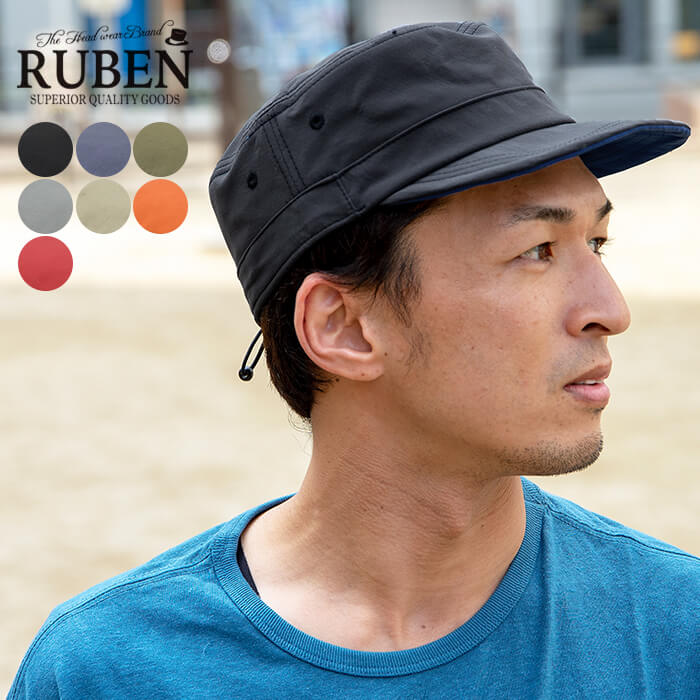 RUBEN ルーベン 撥水テフロンワークキャップ 帽子 メンズ レディース 撥油 大きいサイズ ビッグ アウトドア