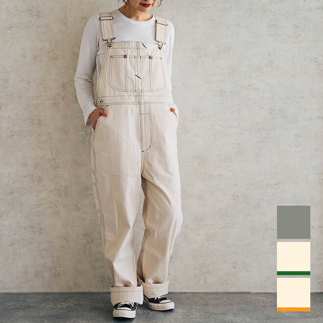 UNIVERSAL OVERALL ユニバーサルオーバーオール COTTON HERRINGBONE OVERALL コットンヘリンボーンオーバーオール レディース ウェア 大きいサイズ フリーサイズ カジュアル その1