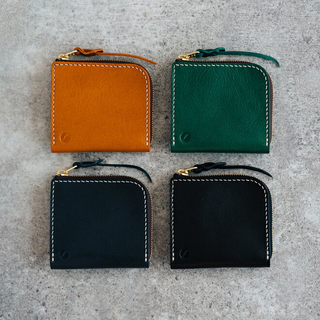 栃木レザー nakota ナコタ HANDMADE L-ZIP WALLET ハンドメイドレザーL字ウォレット 財布 コンパクト L字ファスナー 栃木レザー 本革 国産 日本製 メンズ レディース プレゼント ギフト 小銭入れ ヌメ革 無地