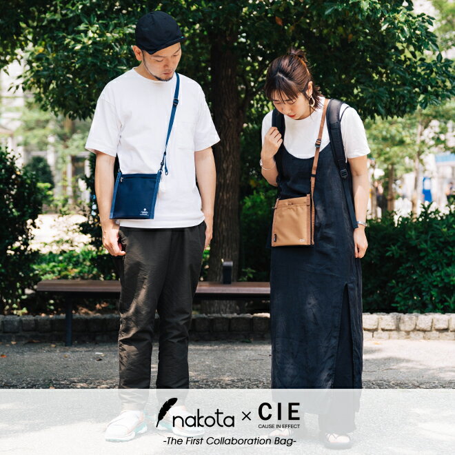 nakota × CIE GOING OUT MINI SHOULDER ナコタ シー ミニショルダーバッグ サコッシュ カバン 斜めがけ 縦型 撥水 軽量 耐水 耐久 コーデュラ メンズ レディース 日本製 アウトドア キャンプ 散歩 買い物 コラボ 別注