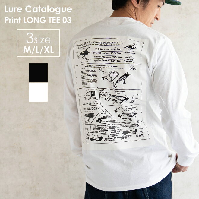 Lucky ‘n’ Lure ラッキールアー Vintage Lure Catalogue Print Pokcet LONG TEE 03 ロンT 長袖Tシャツ 服 メンズ レディース ヴィンテージ 春 夏 秋 冬 インナー