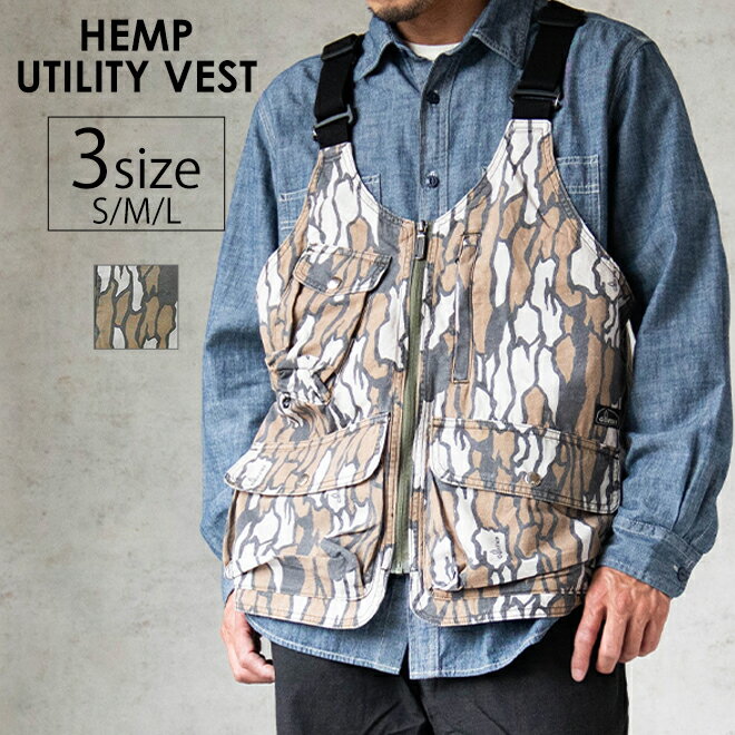 GOHEMP ゴーヘンプ HEMP UTILITY VEST ヘンプユーティリティーベスト フィッシングベスト 釣りベスト ..