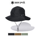 snow peak スノーピーク GORE-TEX Rain Hat ゴアテックス レインハット 防水 防風 透湿性 登山 ハイキング アウトドア フェス メンズ レディース メトロハット マウンテンハット 黒 ブラック カーキ グリーン