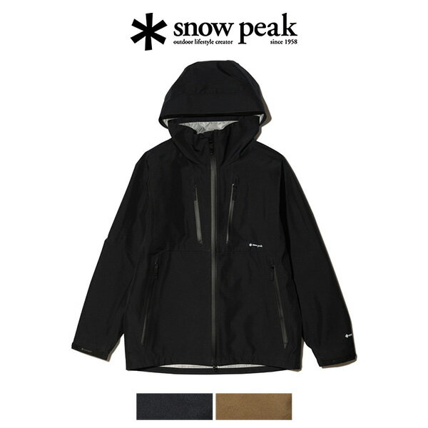 スノーピーク アウトドアウェア メンズ snow peak スノーピーク GORE-TEX Rain Jacket ゴアテックス レインジャケット レインコート レインウェア メンズ レディース アウター アウトドア 防水 防風 保温性 撥水 透湿 止水 ブラック ベージュ シンプル