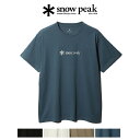 リー ペアTシャツ snow peak スノーピーク Soft Cotton Logo Short Sleeve T-Shirt 半袖 Tシャツ ソフト コットン ロゴ ショート スリーブ オーガニックコットン インナー トップス メンズ レディース アウトドア 春 夏