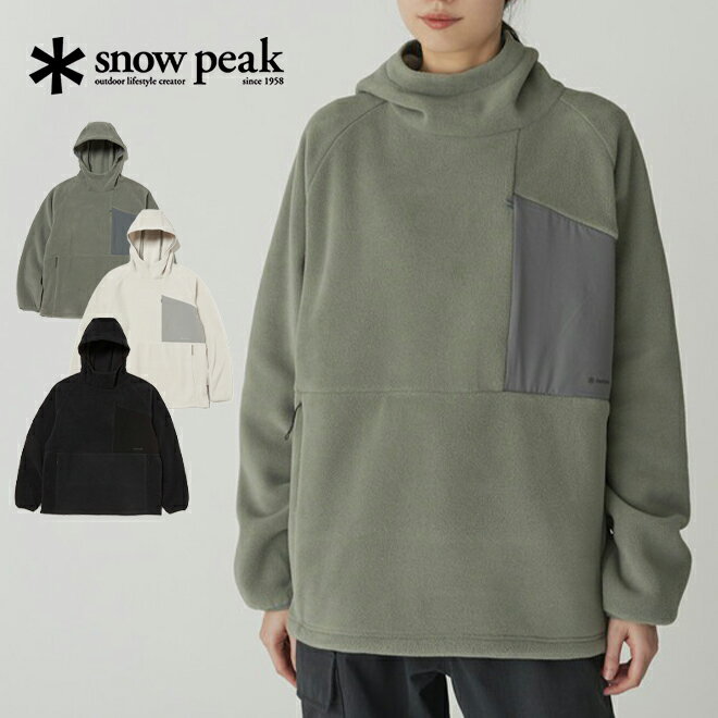 snowpeak スノーピーク Double Face Fleece Hoodie フリース フーディー パーカー 軽量 通気性 耐久性 伸縮 丈夫 アウトドア...