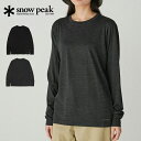snowpeak スノーピーク Merino Wool Long Sleeve T-Shirt ウォッシャブル メリノウール ロンT 長袖Tシャツ インナー 防臭 アウトドア 防寒 冬