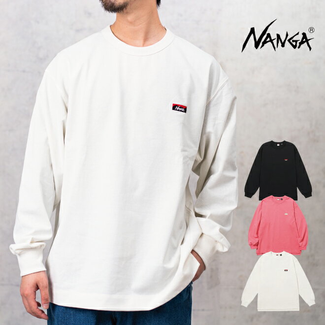 NANGA ナンガ ECO HYBRID BOX LOGO EMBROIDERY L/S TEE ロングスリーブTシャツ 長袖 ロンT インナー カットソー ロ...