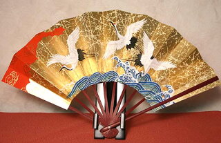 飾り扇子(大)鶴