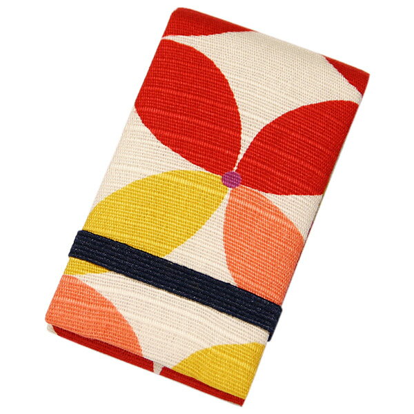 鏡付 楊枝入れ 「七宝 赤シロ」 ミラー付き ようじ入れ 爪楊枝ケース コンパクト エチケット 和風 和柄 日本製 【メール便対応商品】のサムネイル