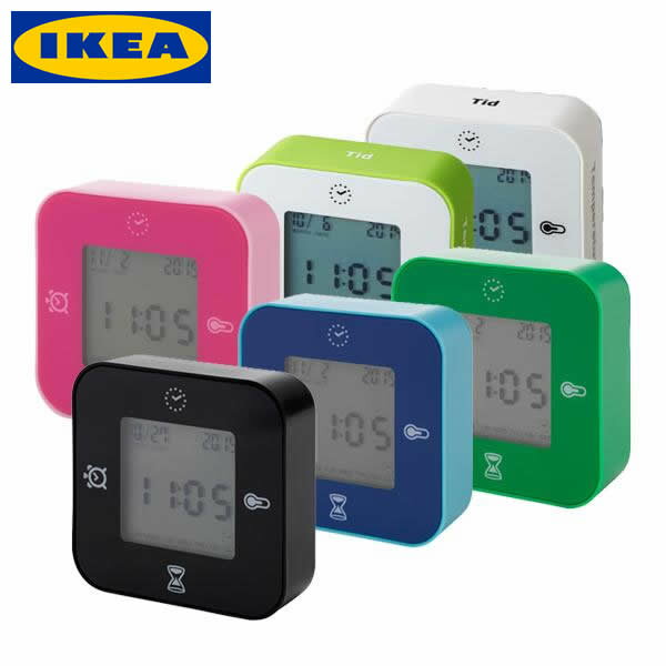クロッキス 時計・温度計・アラーム・タイマー ホワイト 【IKEA （イケア）】 (KLOCKIS)