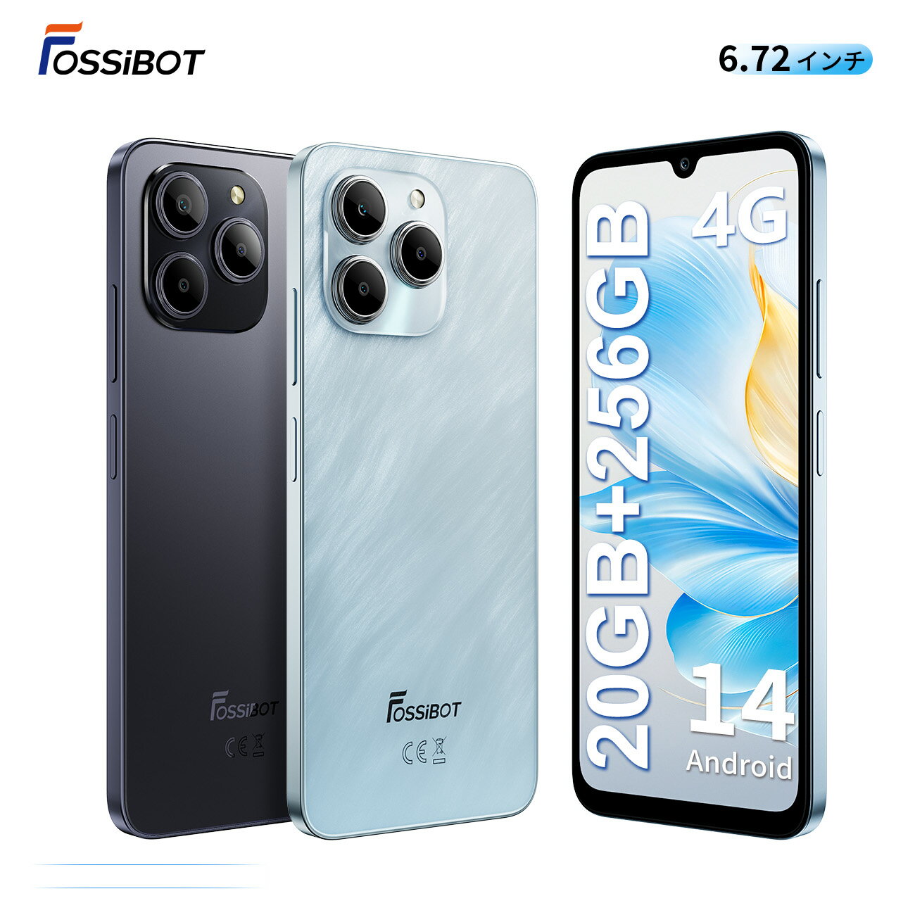 【限定クーポンで22,705円相当】★SIMフリー★FOSSiBOT S3pro SIMフリー スマホ 本体 6GB+128GB オクタコアプロセッサ 6.67...