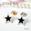クーポン配布 ラペルピン ビンズ タイプ タックピン ハットピン レディース メンズ ストール留め ストールピン 星 スター キュービック ジルコニア f6 卒...
