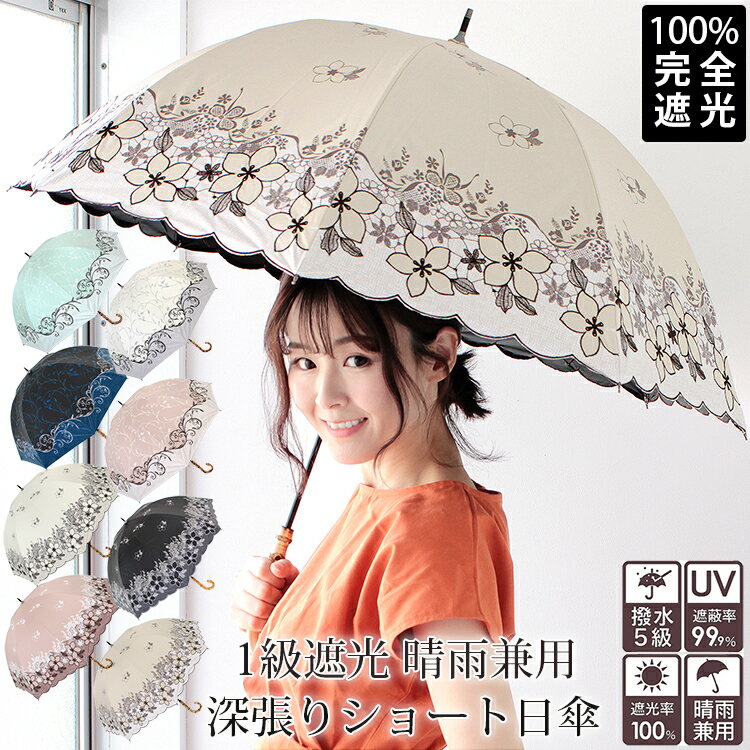楽天ストール専門店LALA Boutiqueクーポン配布 完全遮光 刺繍 日傘 雨傘 晴雨兼用 ドーム型 深張り レディース 刺しゅう 傘 軽量 1級 遮光 遮熱 撥水 耐風骨 uv カット ボタニカル 花 柄 g2 ホワイトデー プレゼント ギフト 花見 クリスマス『ラッピング対応可』 敬老の日