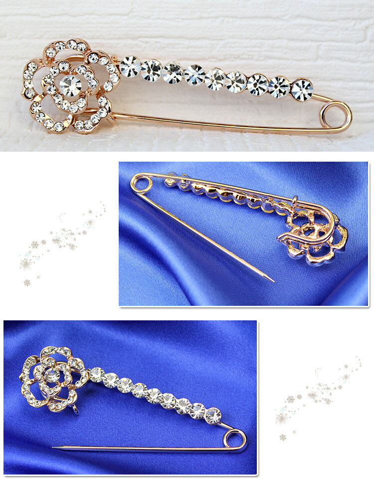 【マラソン連動期間限定3％OFFクーポン】ストールピン キルトピン ピンブローチ バラ お花 ブローチ ストール留め おしゃれ アンティーク スワロフスキー 入園式 卒園式 入学式 卒業式 バレンタイン格安通販　バレンタイン　人気　ランキング