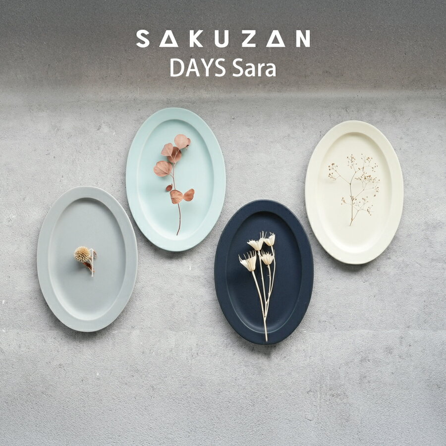 【作山窯-SAKUZAN-】SAKUZAN DAYS Sara オーバル M 23.5cm　Oval M　お皿　ディナープレート　磁器　日本製のサムネイル