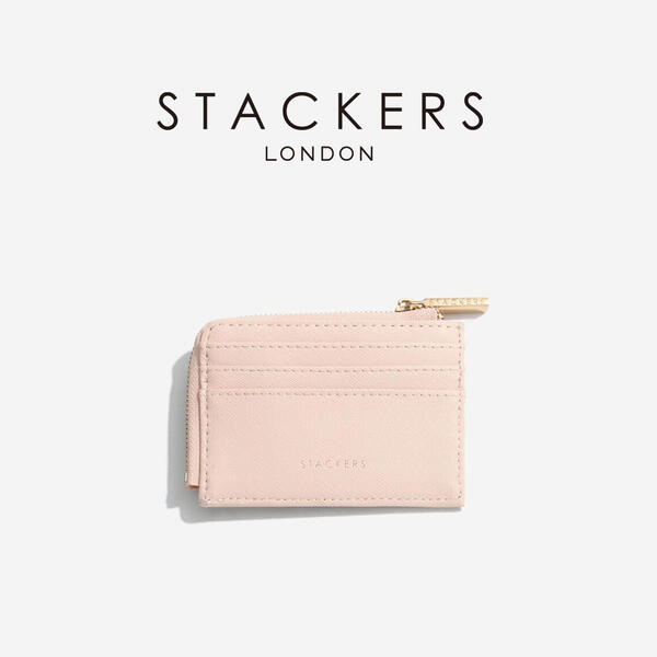 【STACKERS】IDケース　カードホルダー　ブラッシュ　ピンク　Blush Pink Zipped Card Holder