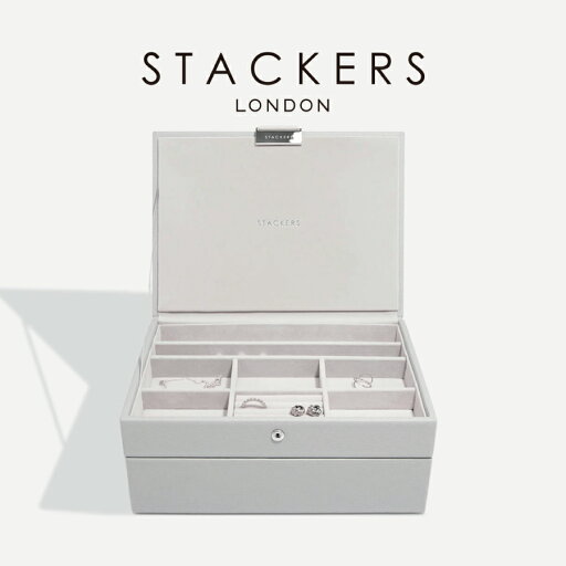 【STACKERS】クラシック ジュエリーボックス 選べる2個セット 2set ペブルグレー Pebble Grey スタッカーズ 【STACKERS】クラシック ジュエリーボックス 選べる2個セット 2set ペブルグレー Pebble Grey スタッカーズ