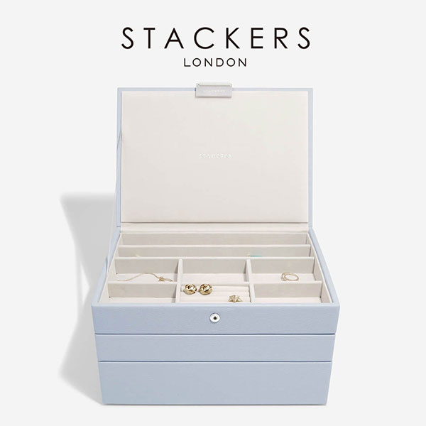 ブランドジュエリーボックス（レディース） 【STACKERS】ジュエリーボックス 選べる3個セット ラベンダー　クラシックサイズ