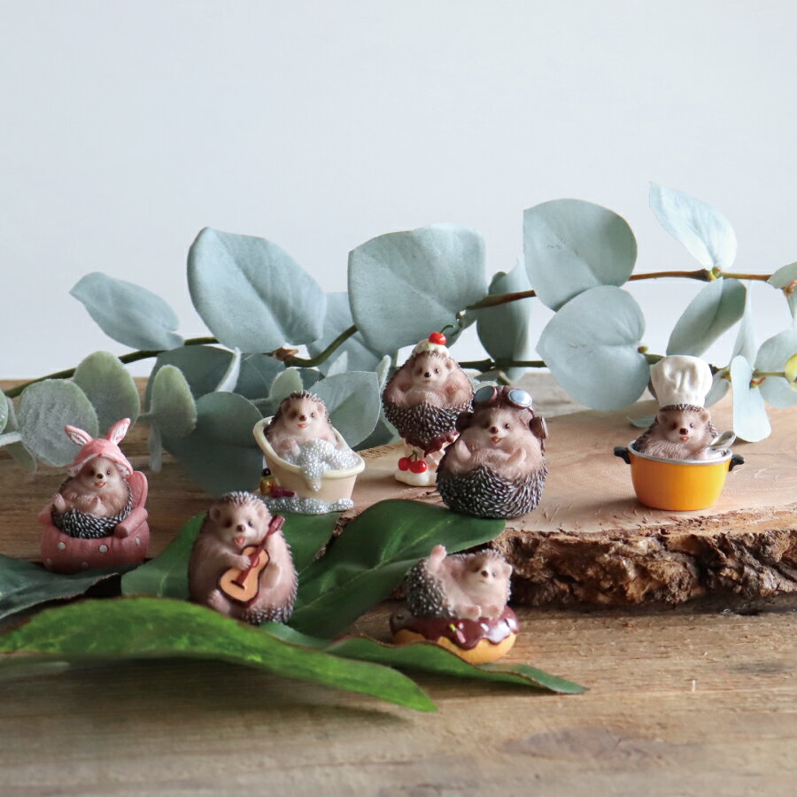 【 WOOBIA 】ウービア　ハリネズミ　ミニチュア　H3.5cm　イギリス　ハンドペイント Hedgehog