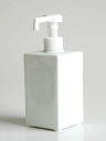 【Square Dispenser】シャワーボトル 300ml 除菌 スクエアディスペンサー 日本製 無地 磁器 陶器 ロロ
