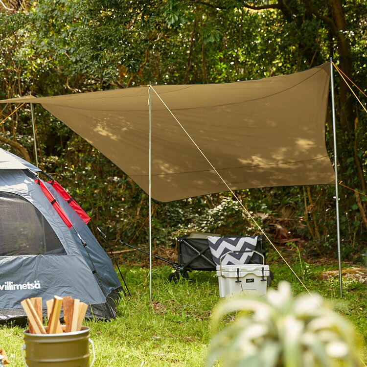 [ポイント10倍! 4/30 0:00-5/1 23:59] タープ タープテント ヘキサゴンタープ 庭 ベランダ 大型 おしゃれ 雨よけ アウトドア ベランダ コンパクト 日除け 日よけ 軽量 キャンプ 簡単 バルコニー 公園 子供 テント villimetsa ヴィリメッツァ キャンプ用品