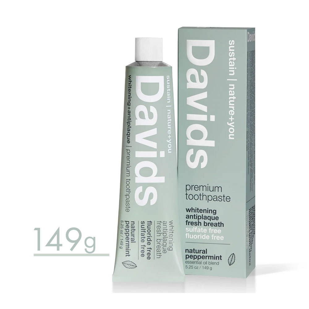 【正規輸入品】Davids ホワイトニングトゥースペースト ペパーミント 149g｜ホワイ...