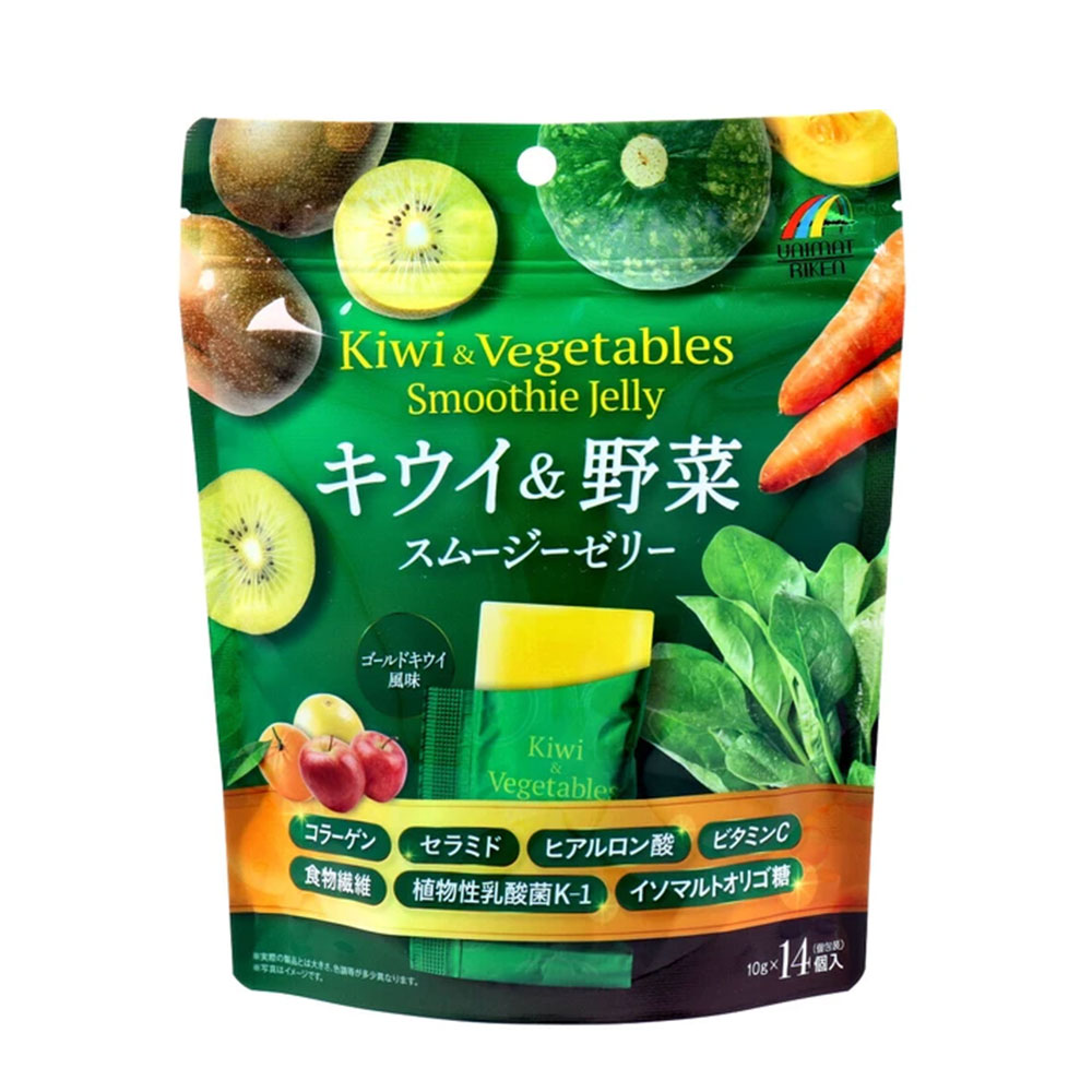 キウイ＆野菜 スムージーゼリー 10g×14個入｜ゴールドキウイ風味 コラーゲン セラ...