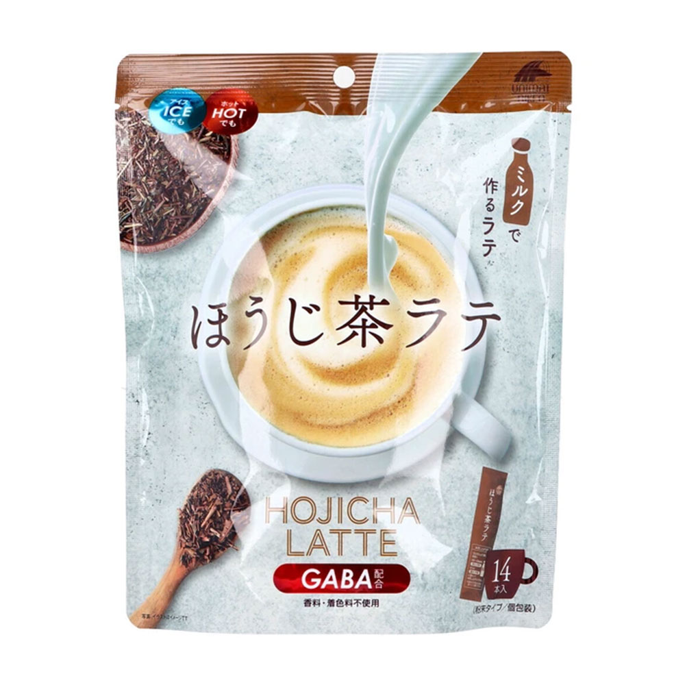 【GABA 飲料】ほうじ茶ラテ GABA配合 粉末タイプ 10g×14本入｜国産ほうじ茶 和三盆糖使用 個包装 ホット アイス 牛乳 豆乳 香料不使用 着色料不使用 カフェラテ風 ミルクティー 豆乳ラテ 和風ラテ ティーラテ