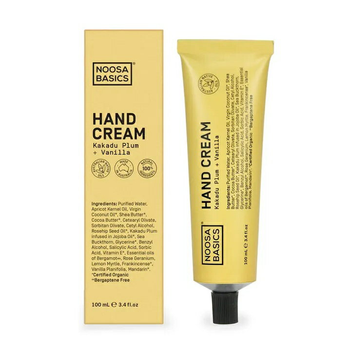 送料無料 NOOSA BASICS ヌーサ・ベーシックス ハンドクリーム 100mL カカドゥプラム＋バニラ オーガニック 天然由来 保湿 ハンドケア ビーガン ナチュラルコスメ 自然派 香り 癒し プレゼント ギフト