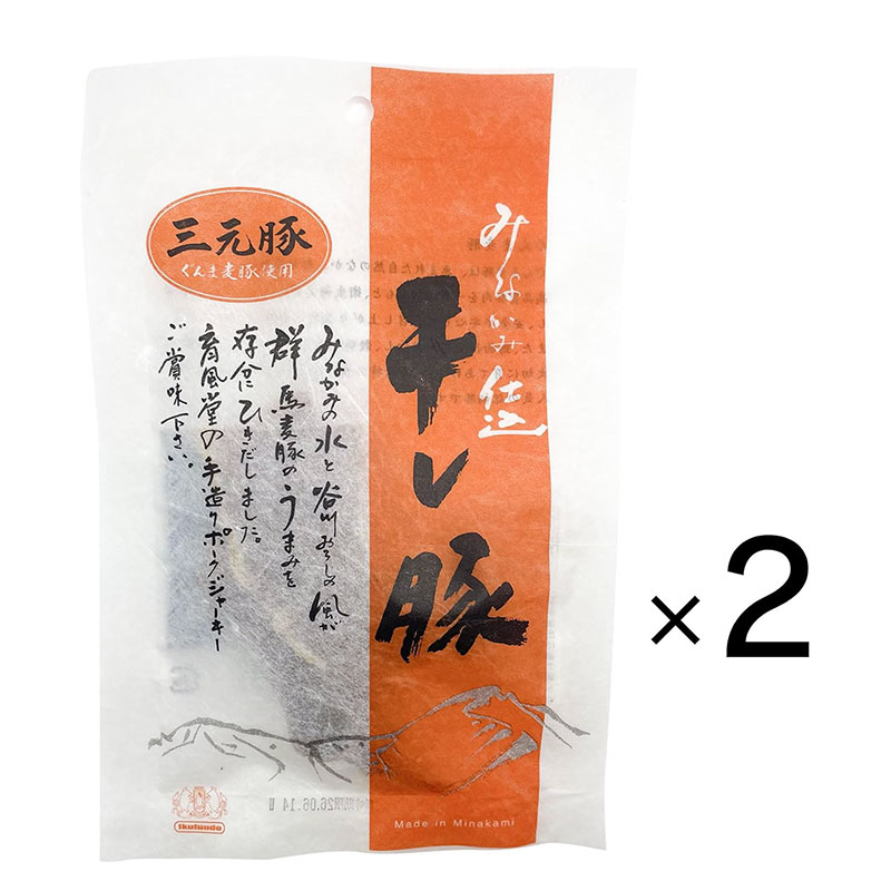 国産ポークジャーキー 32g×2袋｜保存料・着色料不使用 ぐんま麦豚 燻製 おつまみ ...
