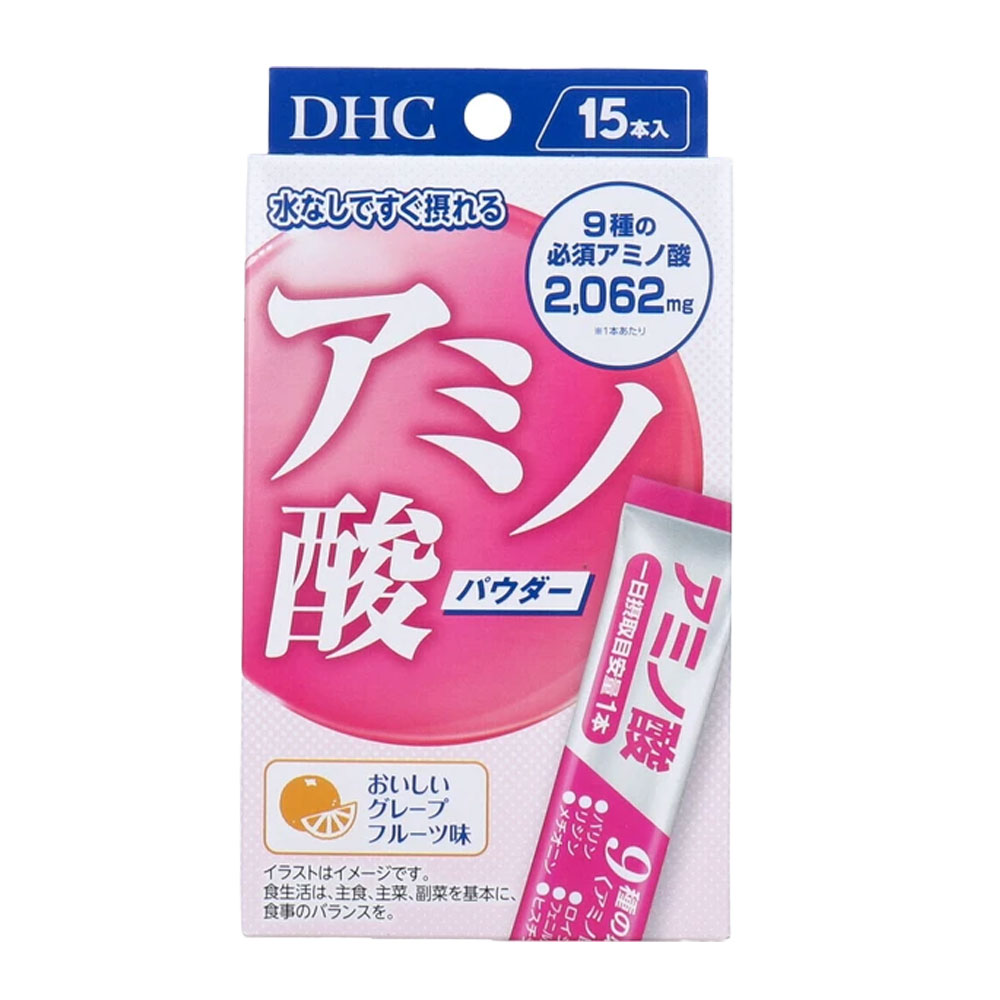 毎日のコンディションづくりに。 9種の必須アミノ酸をバランスよく補給できる、パウダータイプのサプリメントです。 【こんなお悩みありませんか？】 ・運動時の栄養補給をしたい ・美容やスタイル維持を意識している ・効率よくアミノ酸を摂りたい ・手軽に栄養補給したい そんな方におすすめです。 【商品特徴】 ■9種の必須アミノ酸配合 体内で合成できない9種類の必須アミノ酸をバランスよく配合。 1本あたり2062mgのアミノ酸を補給できます。 ■理想的なアミノ酸バランス 効率的な利用を目指した構成比で、毎日のコンディションづくりをサポートします。 ■ビタミンC・ビタミンB2配合 美容や健康維持をサポートする成分をプラスしました。 ■水なしで手軽に摂取可能 個包装のパウダータイプなので、外出先やスポーツ時にも便利。 持ち運びしやすく、いつでも手軽に栄養補給できます。 ■おいしいグレープフルーツ味 さっぱり飲みやすく、毎日続けやすい味わいです。 【おすすめの方】 ・スポーツをする方 ・美容やスタイル維持を意識している方 ・日々の健康管理をしたい方 ・効率的に栄養補給したい方 【ポイント】 美容・スポーツ・健康維持・栄養補給など、さまざまなシーンで活躍するアミノ酸サプリです。 【注意事項】 ・本品は、疾病の診断、治療、予防を目的としたものではありません。 ・体調に異変を感じた際は摂取を中止してください。 ・妊娠中、授乳中の方や薬を服用中の方は医師にご相談ください。 ・お子様の手の届かないところで保管してください。 ・開封後はなるべく早めにお召し上がりください。
