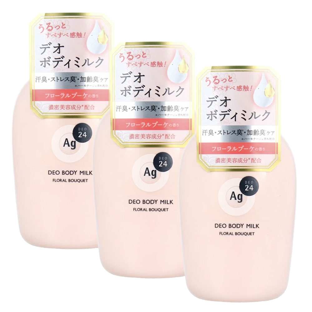 乐天商城 - エージーデオ24 デオドラントボディミルク フローラルブーケ 180mL ×3個セット ボディ用デオドラントミルク 医薬部外品 AGデオ24 制汗 ボディケア 汗臭 加齢臭 ストレス臭 保湿ミルク 180mL フローラル 香り付き レディース さらさら うるおい