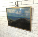 ★【全国送料無料】現行品 額縁 ゴールド フレーム シンプル インテリア 絵画 パステル画 風景画 マリンテイスト 高さ44cm 幅56cm 奥行き1.5cm ...
