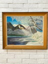 4652 ヨーロッパ買い付け品 絵画 風景画 油絵 ビンテージ アンティーク インテリア 高さ47.5 幅57 奥行6cm bbb