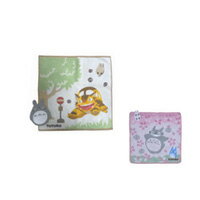 となりのトトロ ミニタオル グリーン色 ジブリ ハンカチ 学校 みにたおる ピンク色 桜 ねこばす