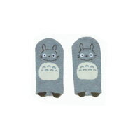 樂天商城 - トトロ ダイカット 子供用 ソックス キッズ 靴下 グレイ色 癒し かわいい スマイル となりのトトロ
