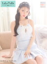 ROBE de FLEURS キャバドレス セットアップ XS~Mサイズ プリーツスカート ツイード チュールリボン ノースリーブ ローブドフルール キャバ ドレス 谷間 セクシー フレア ミニスカート 大人 レディース 送料無料 キャバ嬢 キャバクラ ラウンジ 大人 fm3413
