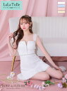 ROBE de FLEURS キャバドレス ミニ フレア XS~Mサイズ ワンピース ノースリーブ フロントファスナー レース レディース ローブドフルール キャバ ドレス 袖 セクシー 送料無料 ミニドレス キャバ嬢 キャバクラ 結婚式 ラウンジ 大人 上品 シンプル fm3343