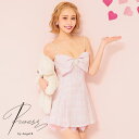 PURESS ピュアレス キャバドレス ツイード フレア ミニ リボン ワンピース XS~Mサイズ ビジュー フレアスカート キャバ ドレス キャバクラ キャバ嬢 ラウンジ 谷間 結婚式 発表会 セクシー ミニドレス レディース 袖 ノースリーブ ミニスカート ps802408