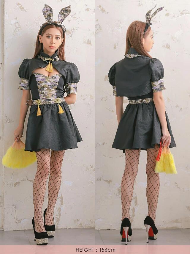 ハロウィンコスプレ うさぎ バニー 衣装 チャイナドレス メイド服 メイド キャバ嬢 レディース うさ耳 セクシー バニーガール チャイナ チャイナ服 コスチューム バニーコスプレ バニーガールコスプレ アニマル ハロウィン コスプレ 2023 lalatulle-10010371 LaLaTulle【ララチュール】 サンプル画像2