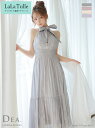 キャバドレス DEA by ROBE de FLEURS 2way ロング フレア サテン XS~Lサイズ レディース ホルターネック 大きいサイズ ディア バイ ローブドフルール キャバ 結婚式 ノースリーブ ドレス 送料無料 キャバ嬢 キャバクラ セクシー ワンピース シンプル de3366